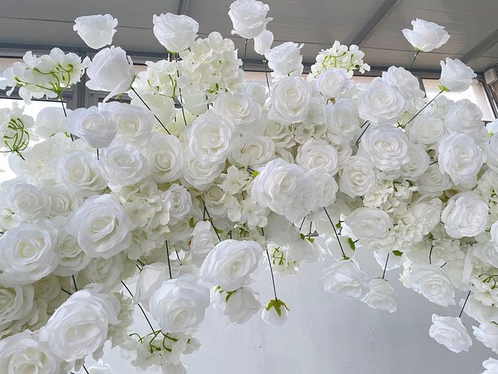 8ft white curved arch