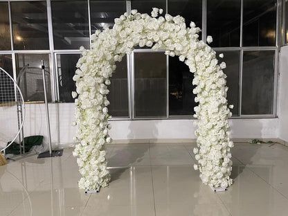 8ft white curved arch