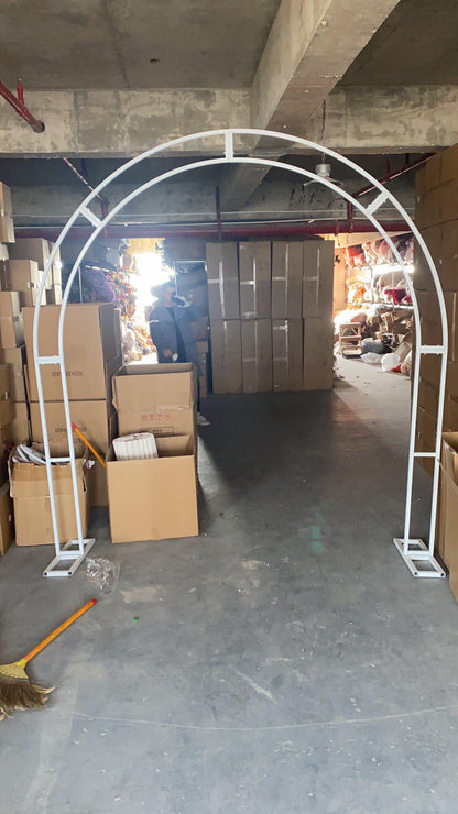 8ft white curved arch