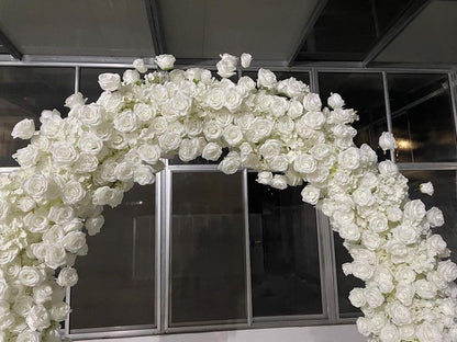 8ft white curved arch